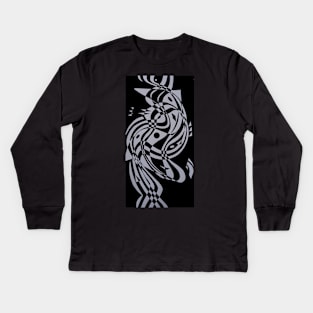 MIRRORLAND. BLACK. COLLECTION "BLACK AND WHITE DREAMS" Kids Long Sleeve T-Shirt